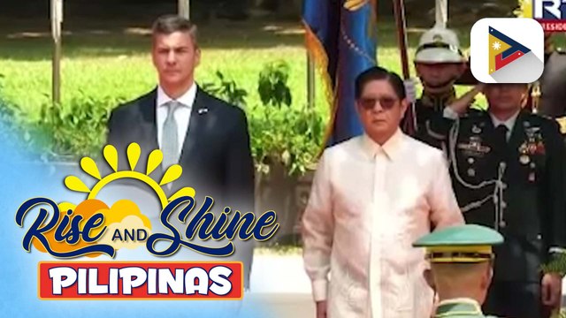 Paraguay Pres. Santiago Peña Palacios, mainit na sinalubong ni Pres. Marcos Jr. sa Malacañang | ulat ni Sheila Natividad