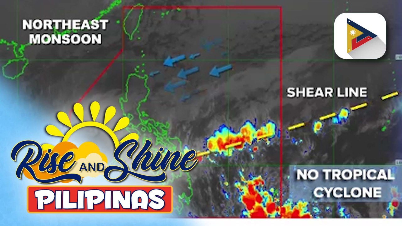Shear line, nakakaapekto sa Visayas, Caraga at Bicol Region; amihan, patuloy na nararamdaman sa malaking bahagi ng Luzon