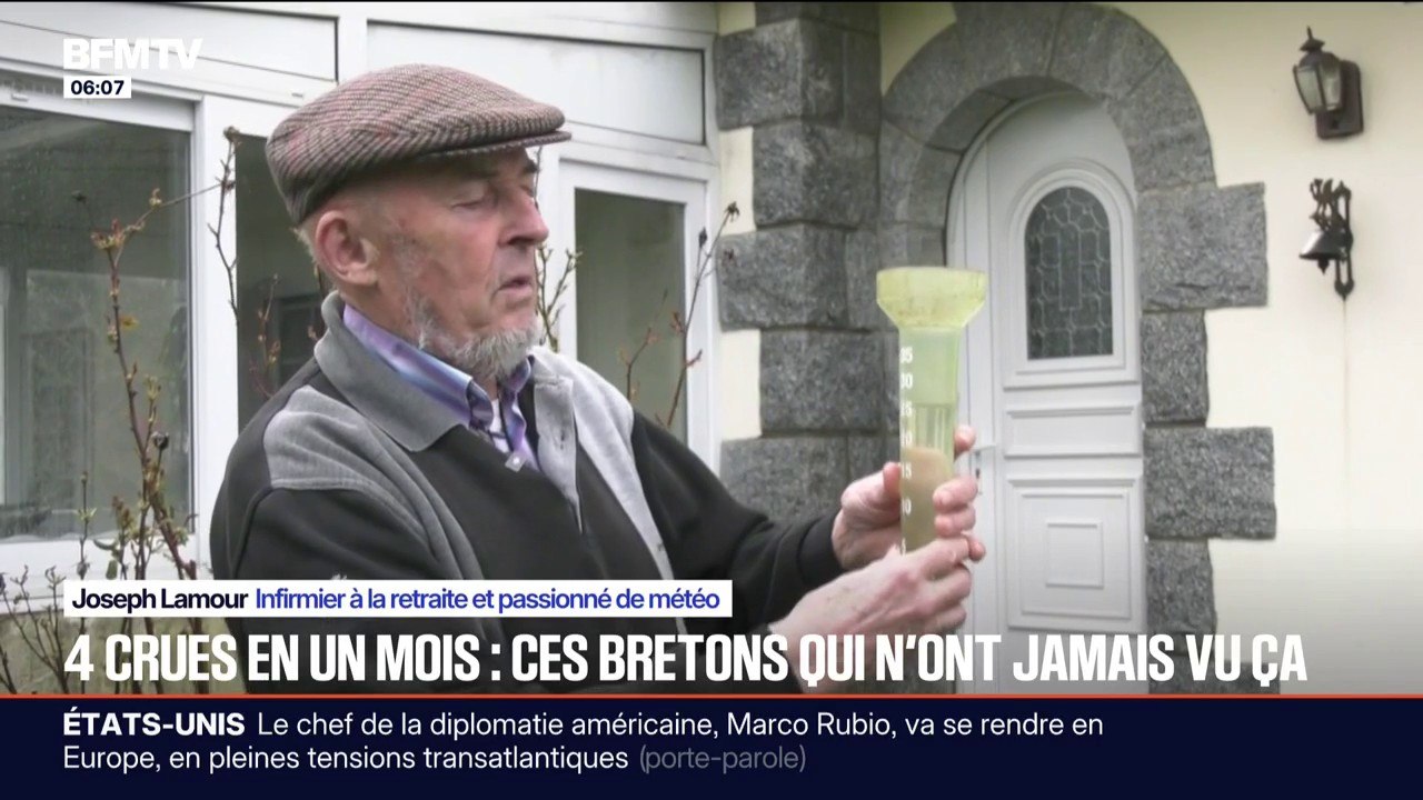 "Déjà 110 mm de pluie en février": tous les jours depuis 50 ans, il mesure la pluie dans son jardin de Moustoir-Ac (Morbihan)