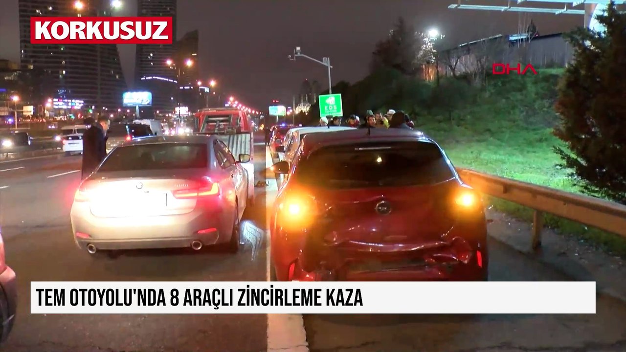 Tem Otoyolu'nda 8 araçlı zincirleme kaza: Trafik kilit!