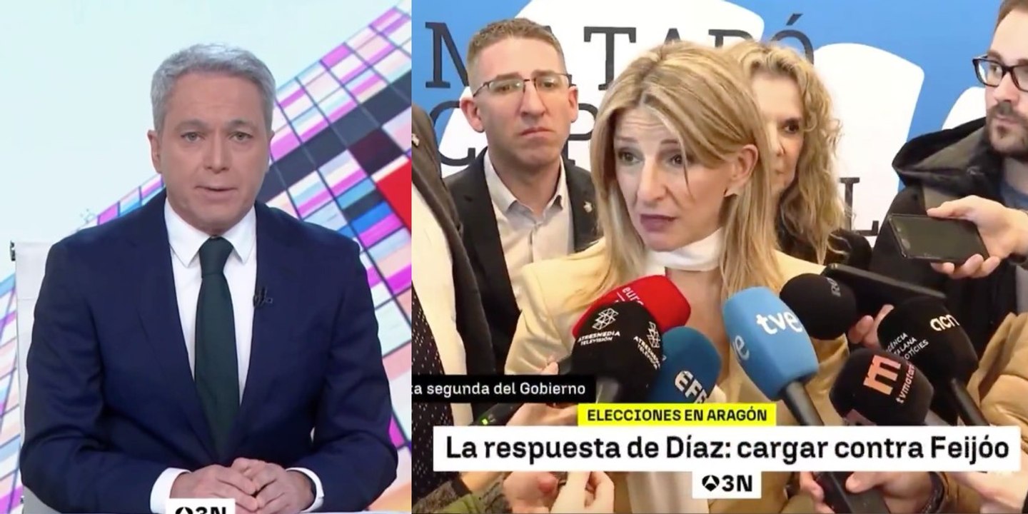 Vicente Vallés se troncha de la ridícula lectura que Yolanda Díaz hace del resultado electoral en Aragón