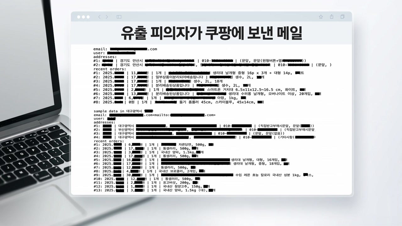 쿠팡 협박 메일 공개...휴대폰, 주문 정보 빼곡 [앵커리포트] / YTN