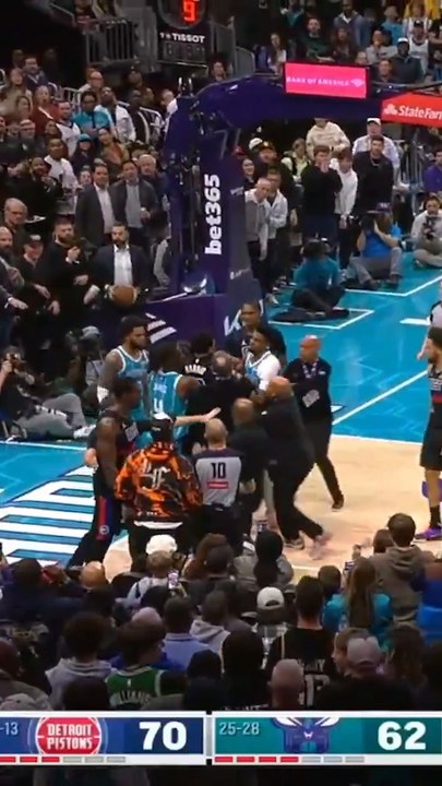 Charlotte Hornets, Detroit Pistons get in brawl resulting in four ejections