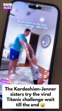 The Kardashian-Jenner sisters — Kim Kardashian, Kylie Jenner, and Khloé — attempt the viral Titanic challenge… wait till the end