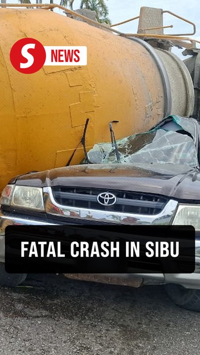 60-year-old man dies after cement mixer crashes into pickup in Sibu