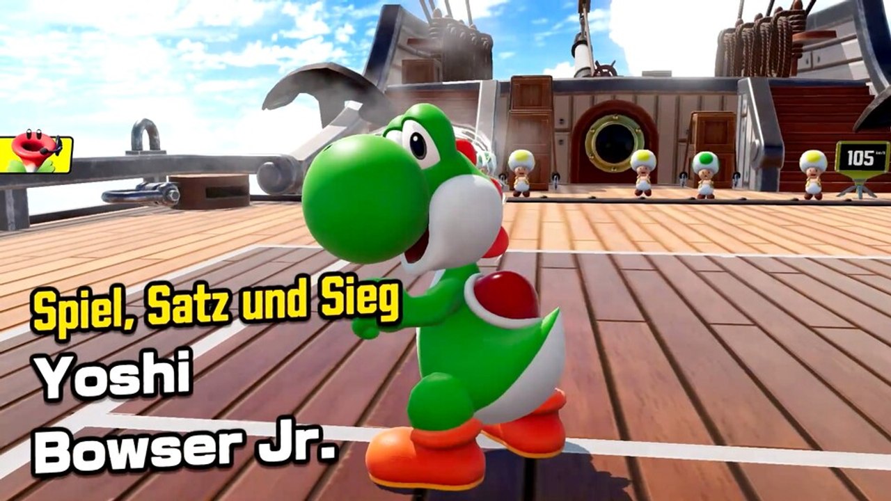 Wir liefern uns in Mario Tennis Fever ein Doppelmatch mit allen Höhen und Tiefen