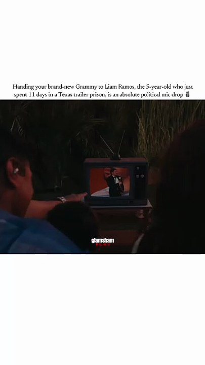 Bad Bunny hands his Grammy to young Liam Ramos, turning a televised moment into a quiet, powerful statement beyond music. 🏆❤️   #glamsham #badbunny #liamramos #grammymoment #musicwithmeaning  {glamsham, bad bunny, liam ramos, grammy moment, music with me