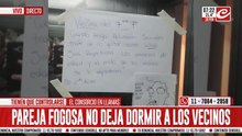 Vecinos le llamaron la atención a fogosa pareja que no deja dormir a nadie