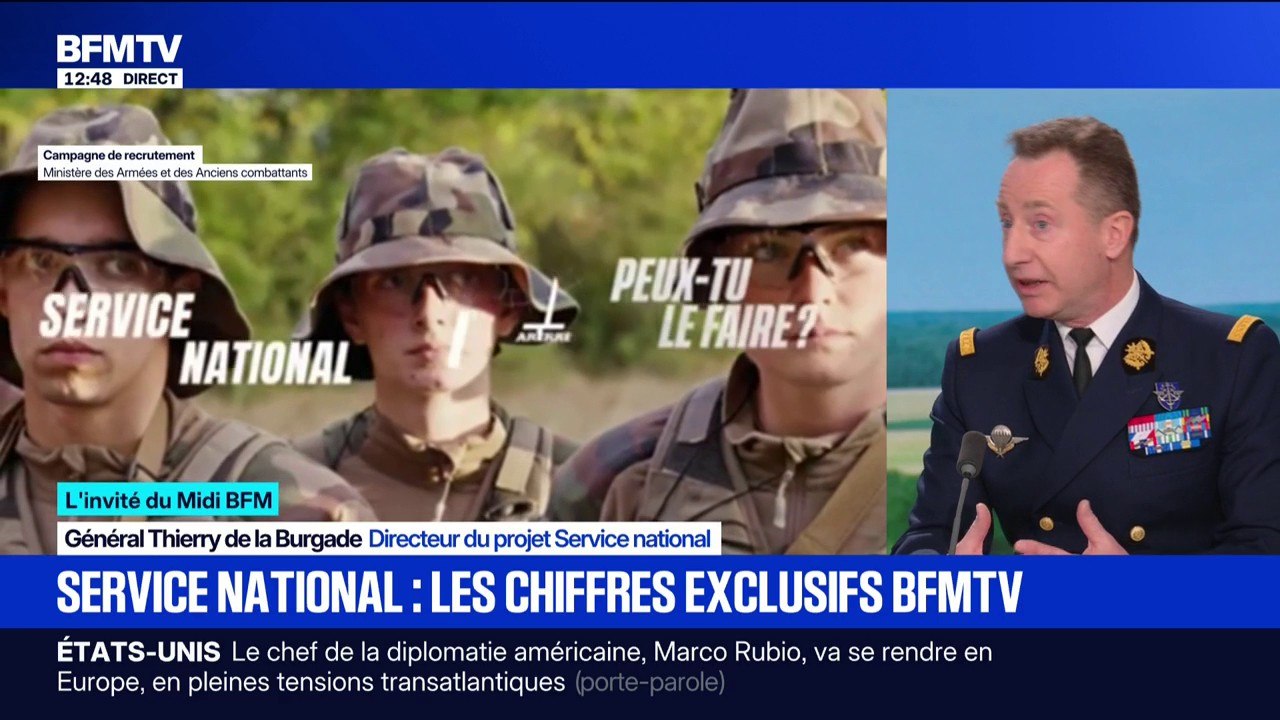 Service national: "Nous avons été surpris par le nombre de filles", confie le général Thierry de la Burgarde, directeur du projet