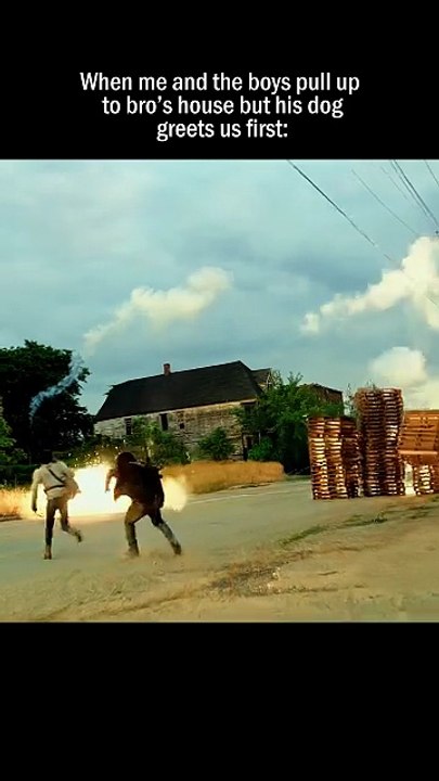 POV Pulling up to bros house but his dog greets us first 4K #transformers #memes #optimuspirme