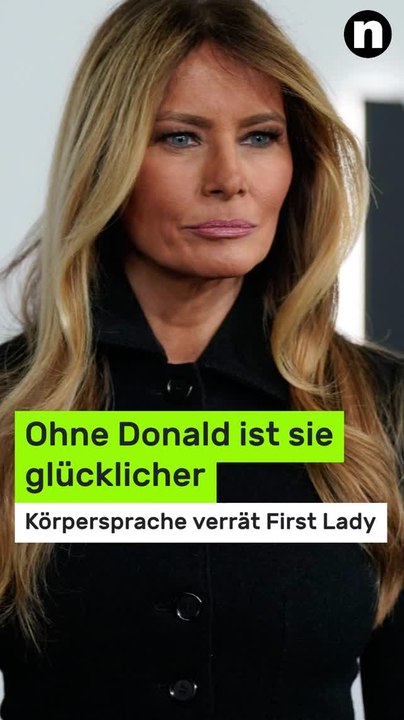 No Glomex Melania Trump: Ohne Donald ist sie glücklicher - Körpersprache verrät die First Lady