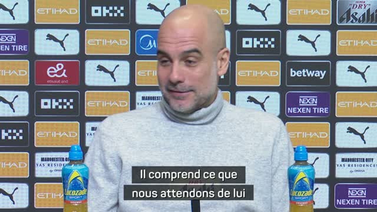 Man. City - La petite blague de Guardiola sur le niveau d'anglais de Khusanov