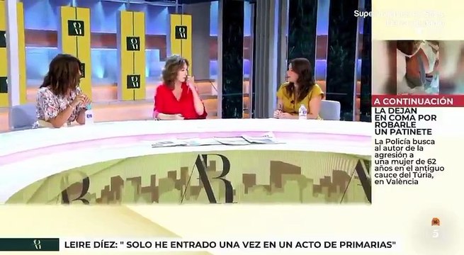 La 'fontanera' del PSOE Leire Díez le confirma a la periodista de The Objective, Ketty Garat que Óscar López y Antonio Hernando investigaron el tema de las saunas del suegro de Sánchez.