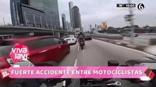 Automóvil causa fuerte accidente de motociclista
