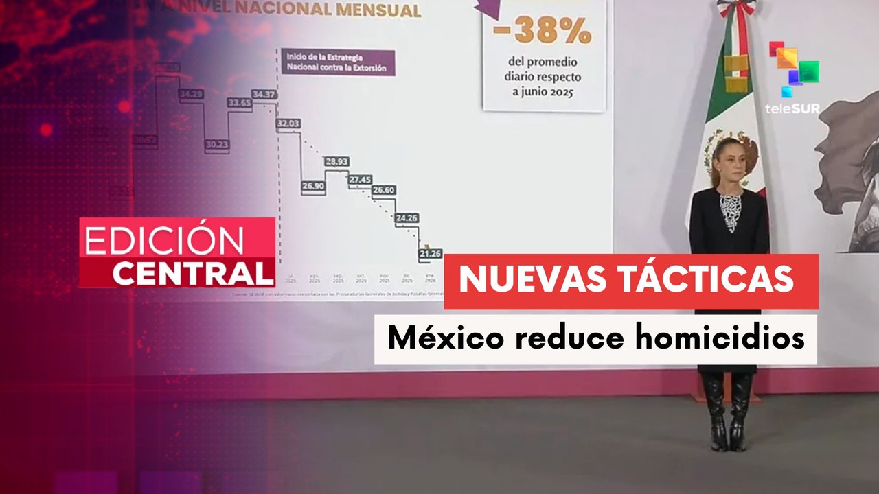 México reporta caída histórica en homicidios