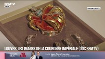 Musée du Louvre: les images de la couronne de l'Impératrice Eugénie, abîmée après le cambriolage du musée (document BFMTV)