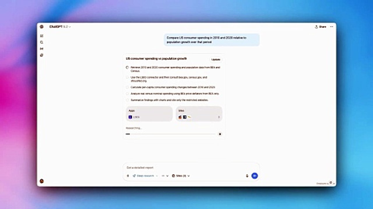 Updates to deep research in ChatGPT - OpenAI
