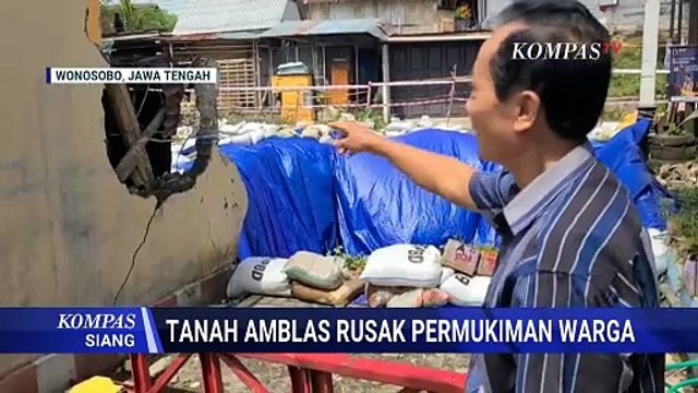 Penampakan Tanah Amblas Mirip Sinkhole di Wonosobo, Akses Jalan Terputus | KOMPAS SIANG