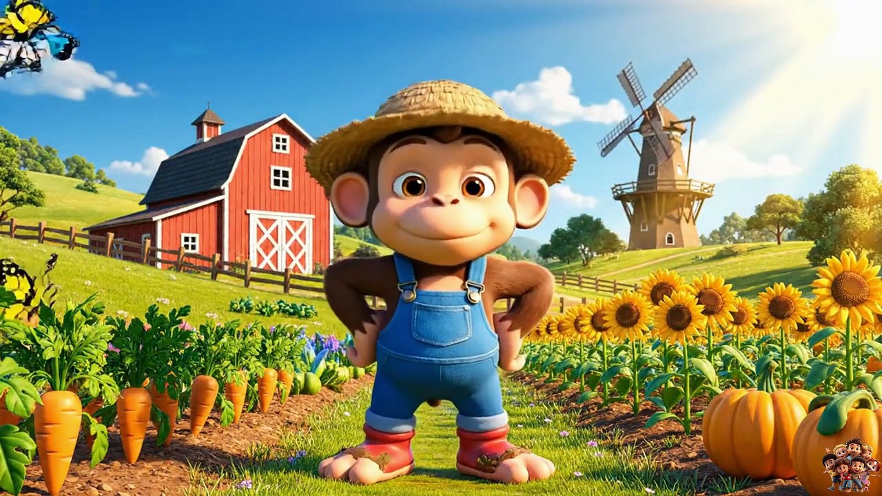 🐵🐰 Funny Monkey Farmer & Bunny Friends – Happy Farm Harvest Adventure 🌱🌶️🐥