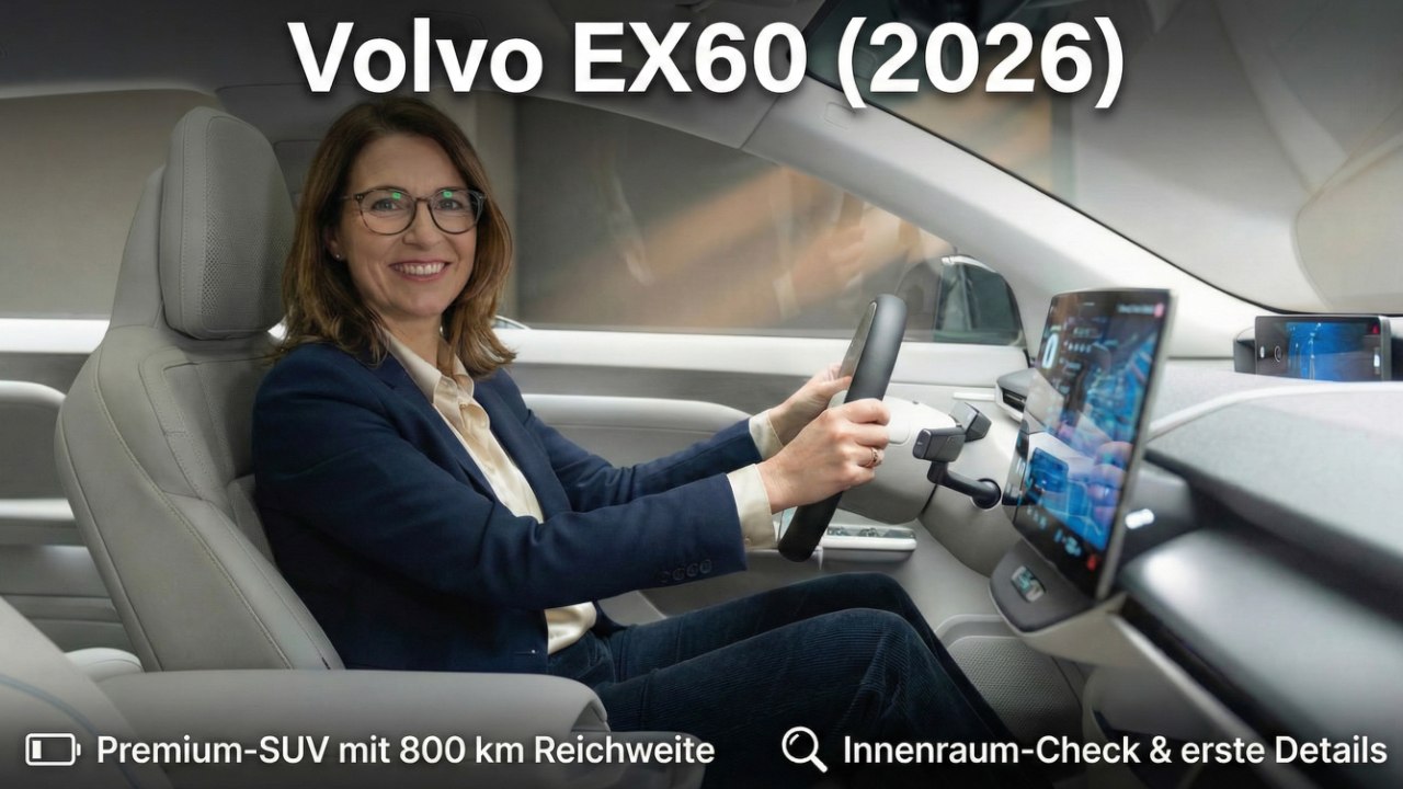 Volvo EX60 (2026) Premium-SUV mit 800 km Reichweite im Interieurcheck