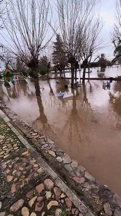 El Bullaque inunda calles y patios en El Robledo