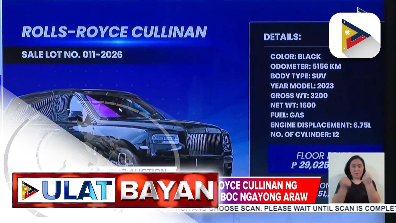 Kontrobersyal na Rolls-Royce Cullinan ng mga Discaya, naibenta na ng BOC ngayong araw | ulat ni Dennise Osorio