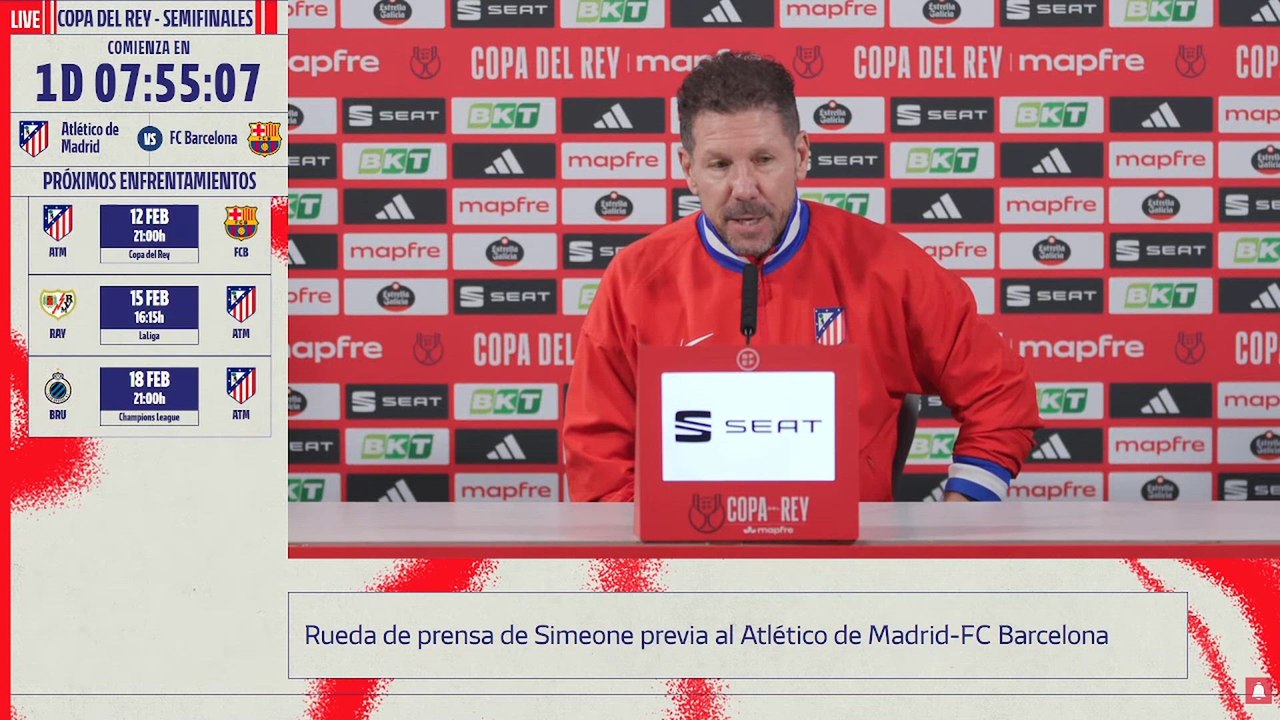 Rueda de prensa completa del Cholo Simeone previa al Atlético de Madrid vs FC Barcelona | Copa del Rey