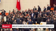 Meclis'te Akın Gürlek protestosu: CHP kürsüyü işgal etti