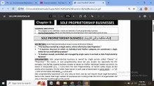 Sole proprietorship complete lecture