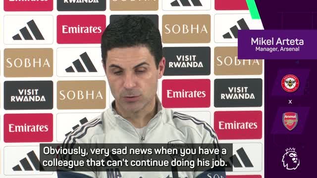 Arteta saddened by Spurs sacking Frank