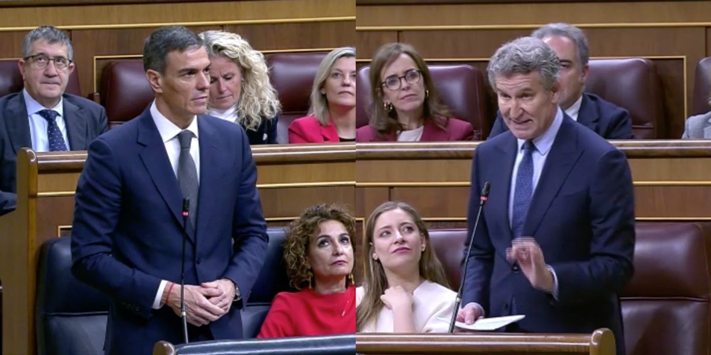 Feijóo (PP) corta en seco las risotadas de la banda de Sánchez: "Yo sí puedo salir a la calle, él no"