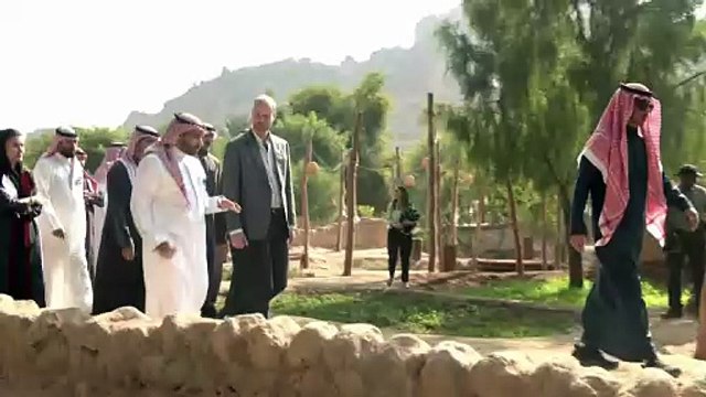 Prince William visits eco farm in Saudi Arabia