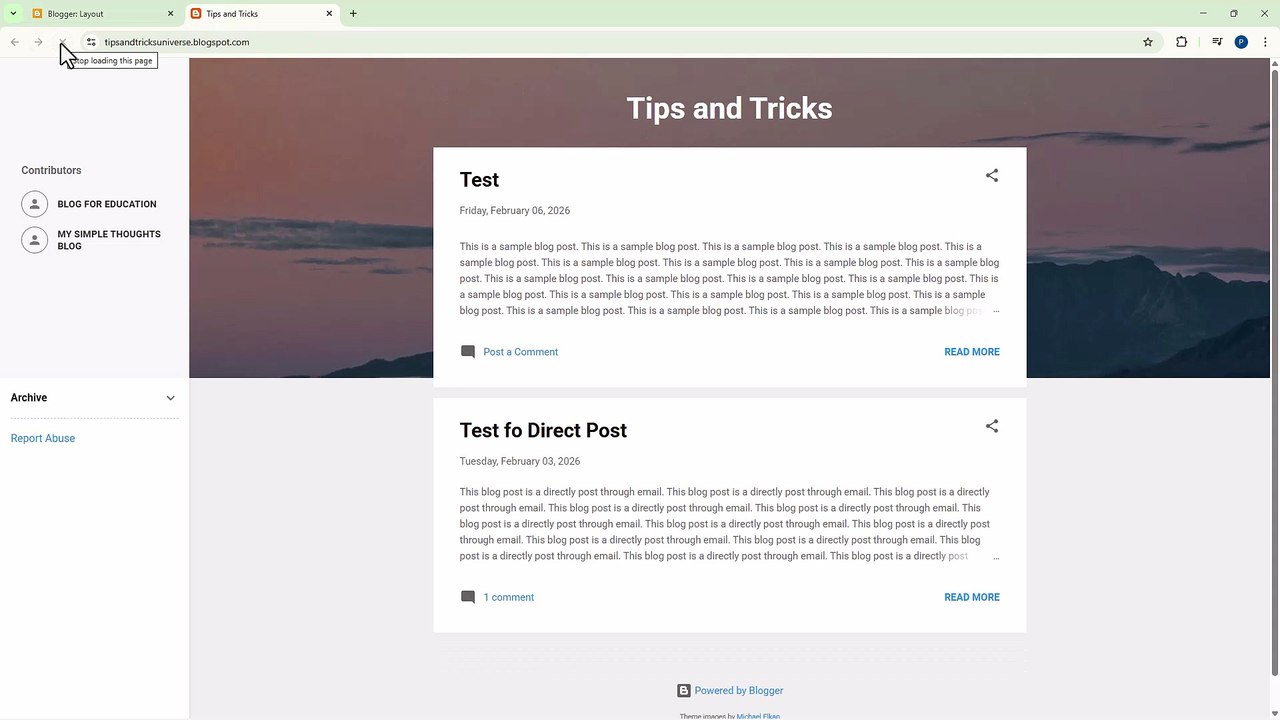 Blogger 49 Blog Layout and Widget Overview