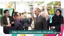 Una joven agricultora navarra habla con Felipe VI sobre el sector primario