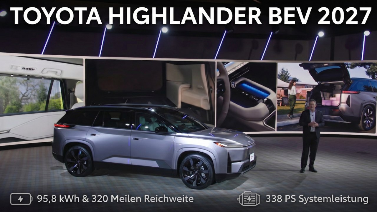 2027 Toyota Highlander BEV als 3-Reihen Elektro-SUV