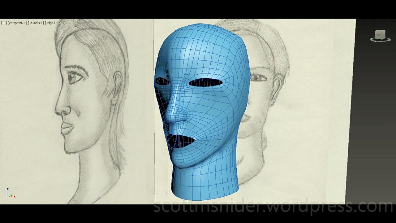 Treliving: 3DS MAX Practice Polygon Modeling Head Model Video #14 (02 ...