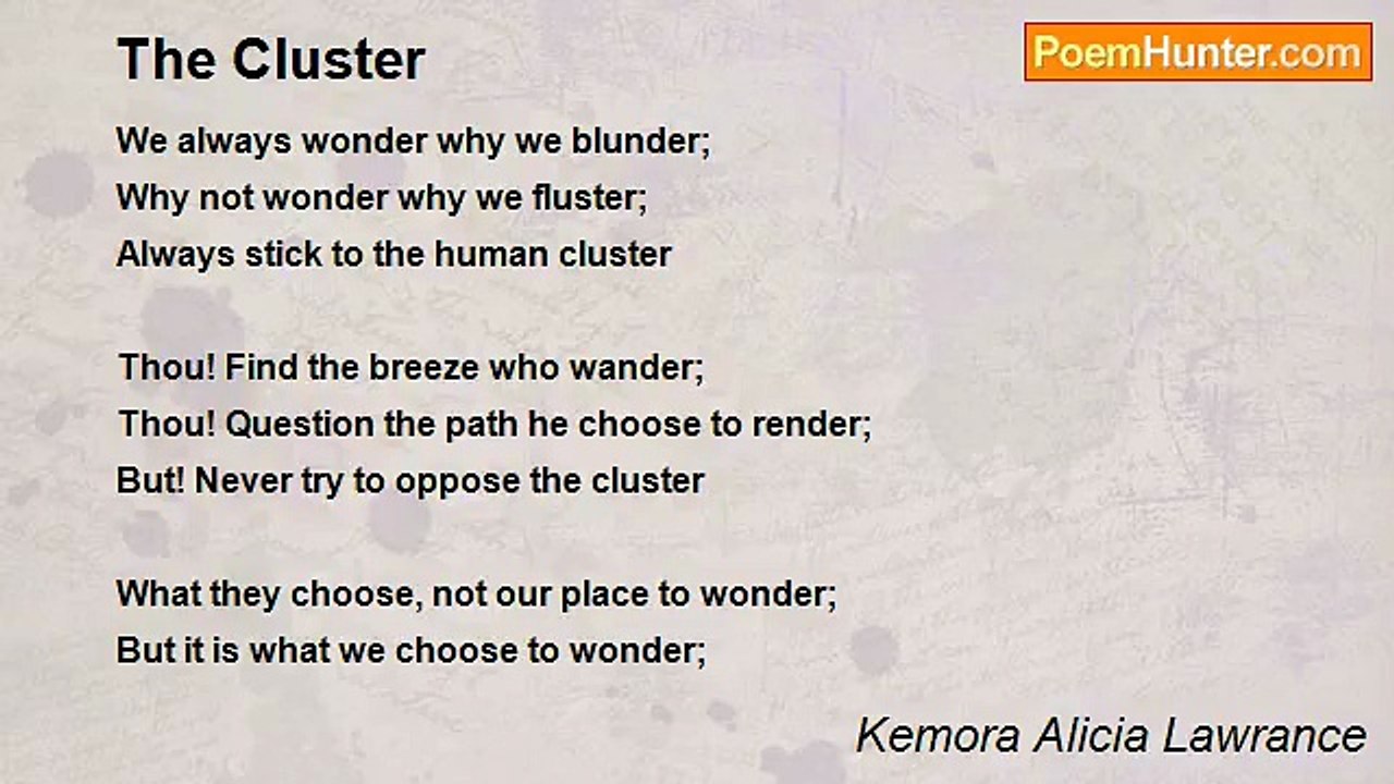 Kemora Alicia Lawrance - The Cluster