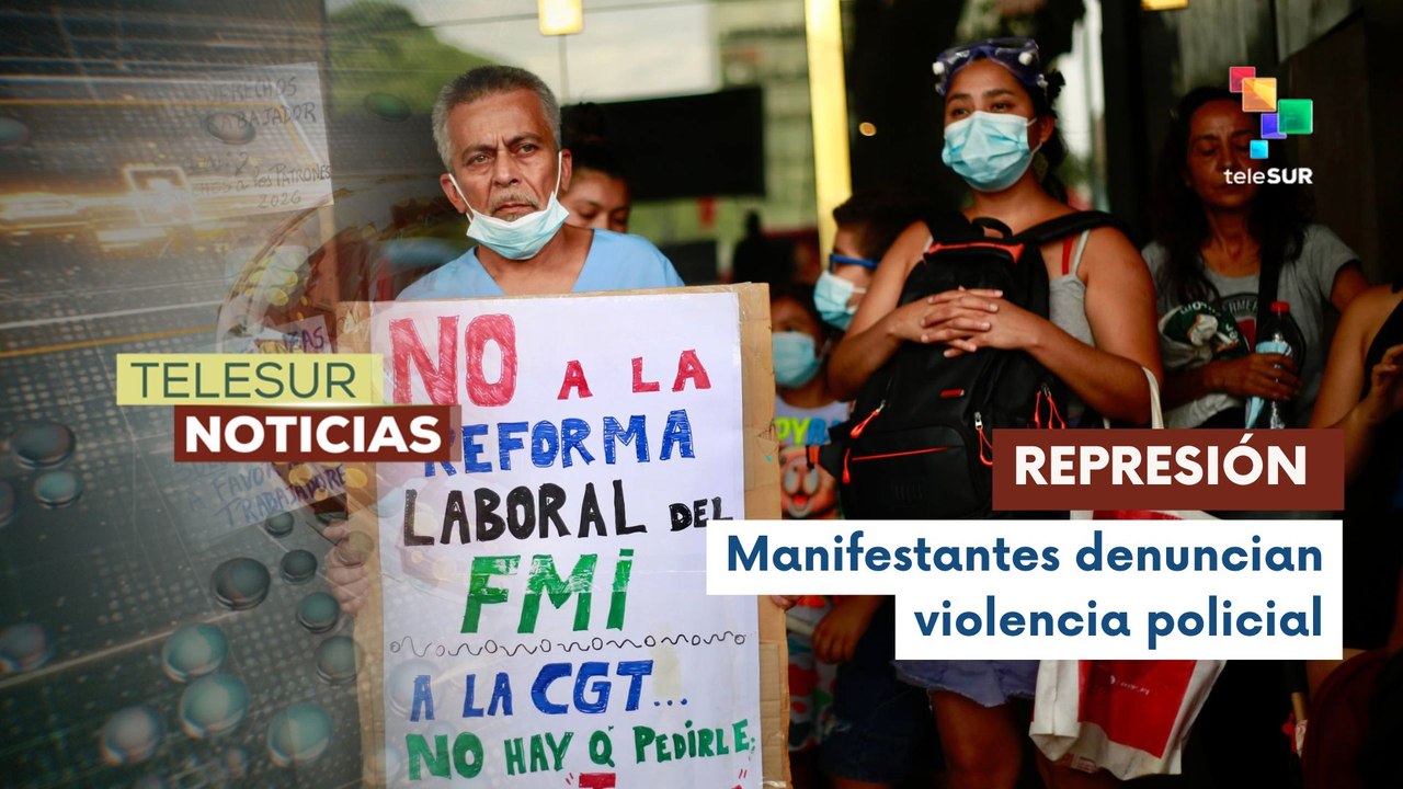 Represión en Buenos Aires contra protestas por reforma laboral de Milei