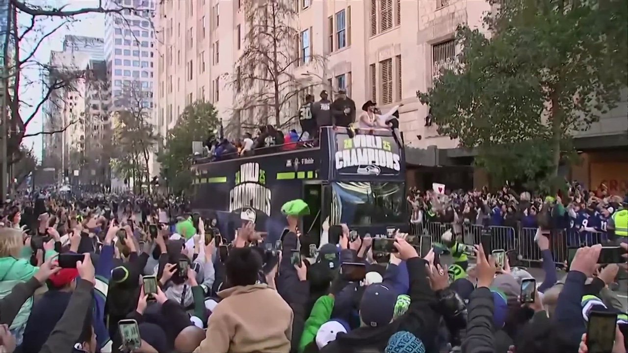 Seattle Seahawks celebrate Super Bowl win with city parade