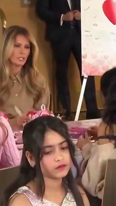 Melania celebrates early Valentine’s Day with sick children