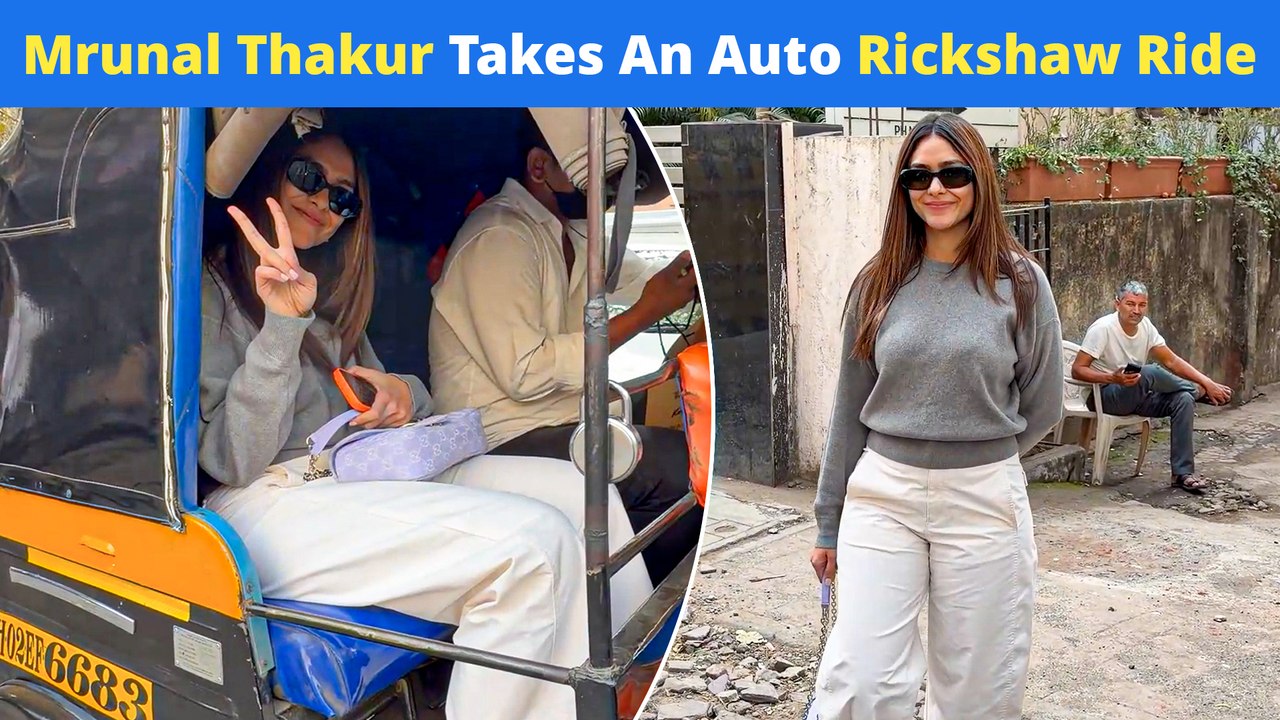 Spotted In Bandra - Mrunal Thakur Takes An Auto In Full Mumbaikar Style