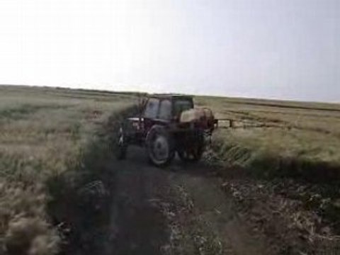 Fiat 70-66 DT Spraying the Wheat Tractor Part 1