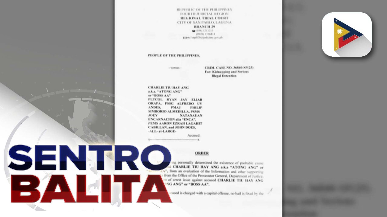Isa pang korte, nagpalabas ng arrest warrant vs. Atong Ang