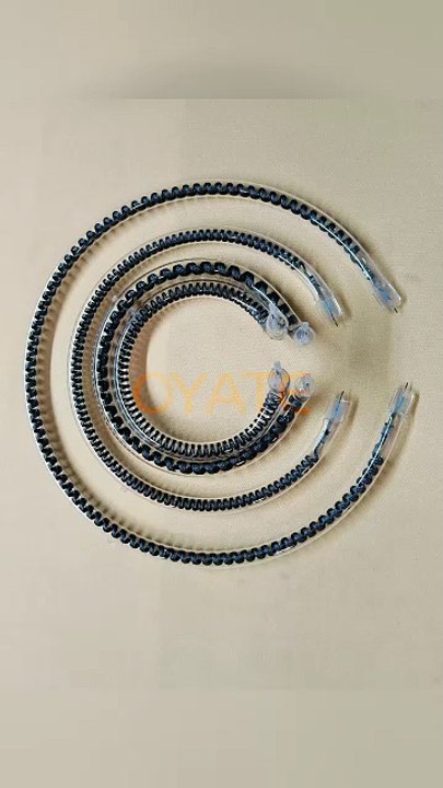 Customized 1200w 1800w round shape carbon fiber infrared heat lamps for electric heaters ceiling heaters