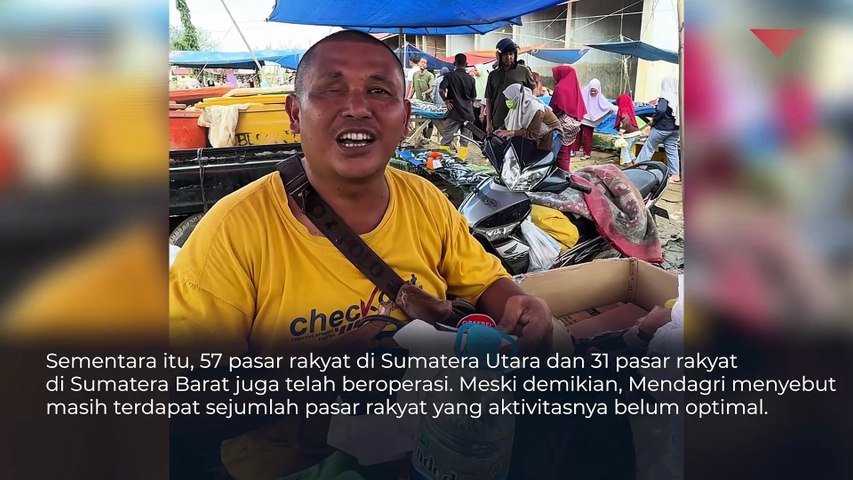 Pasar-pasar Rakyat Mulai Beroperasi Pascabencana, Bangkitkan Ekonomi di Sumatra