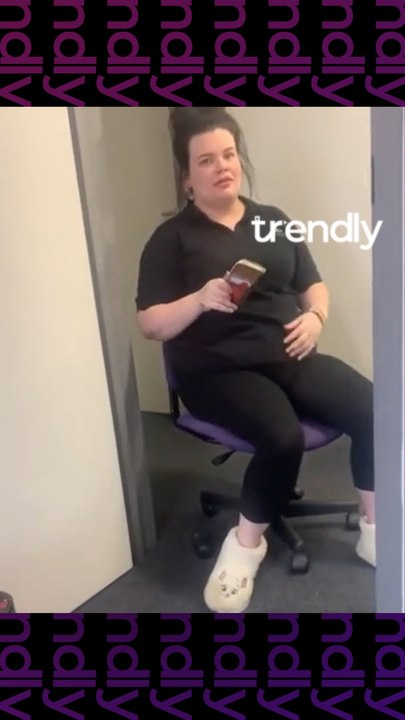 Girl attempts to escape the camera's view but hilariously tumbles onto her back!