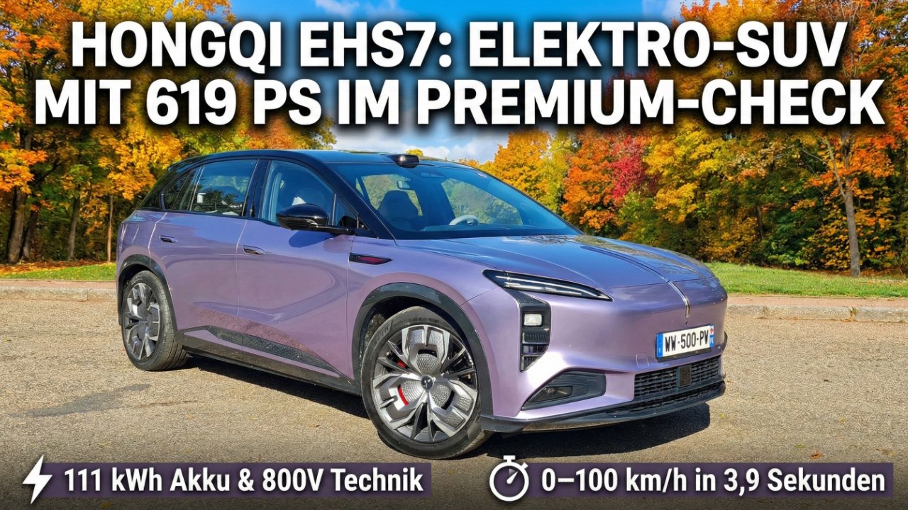 2025 Hongqi EHS7 4WD Pro: 0–100 km/h in 3,9 Sekunden