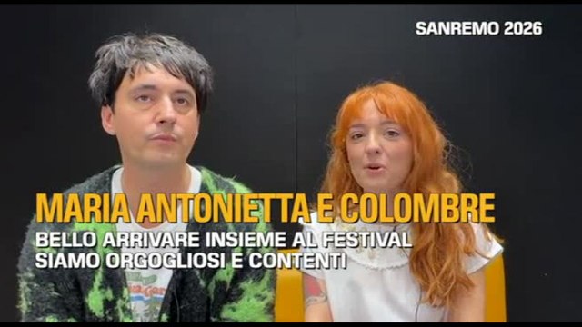 Sanremo, Maria Antonietta e Colombre: Bello arrivare insieme al Festival
