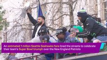 Seattle goes wild at Seahawks Super Bowl trophy parade