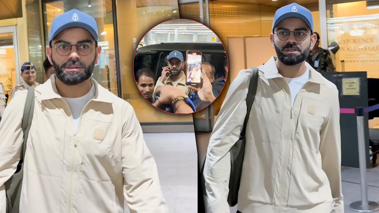 Virat Spotted In Mumbai - KING Kohli Makes Fans Go CRAZY At The Airport!